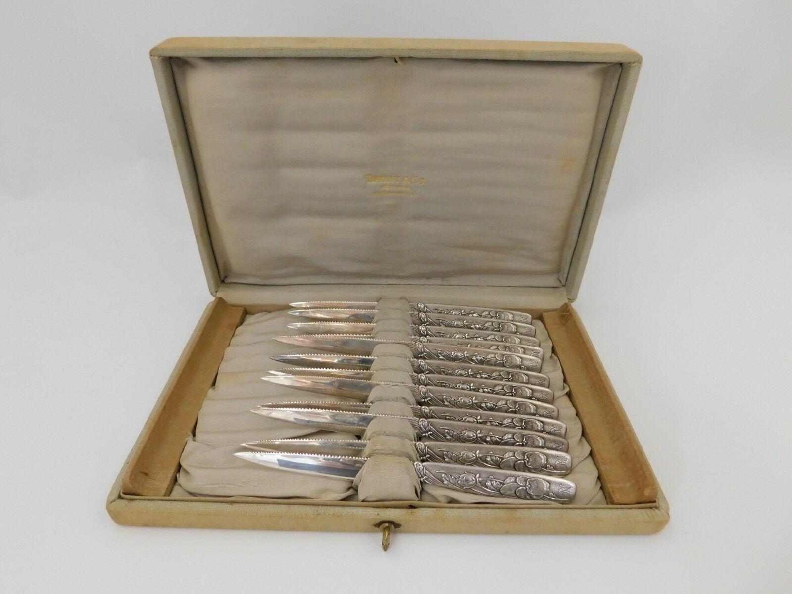Vine by Tiffany & Co.

Remarkable sterling silver fruit knife set - 12 pieces measuring 6 1/2