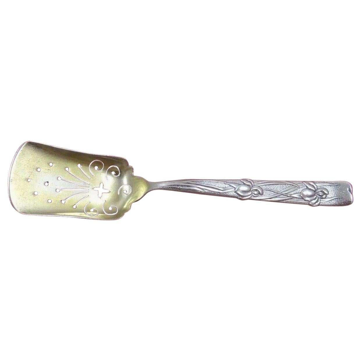 Cuchara para nueces de plata de ley Vine by Tiffany and Co. Rara lavada en oro con lirio