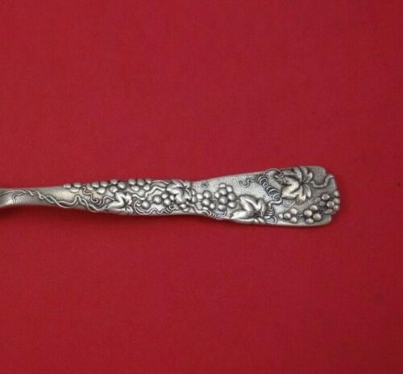 Sterling silver pastry server gold washed and spade shaped with grapes 10 3/4