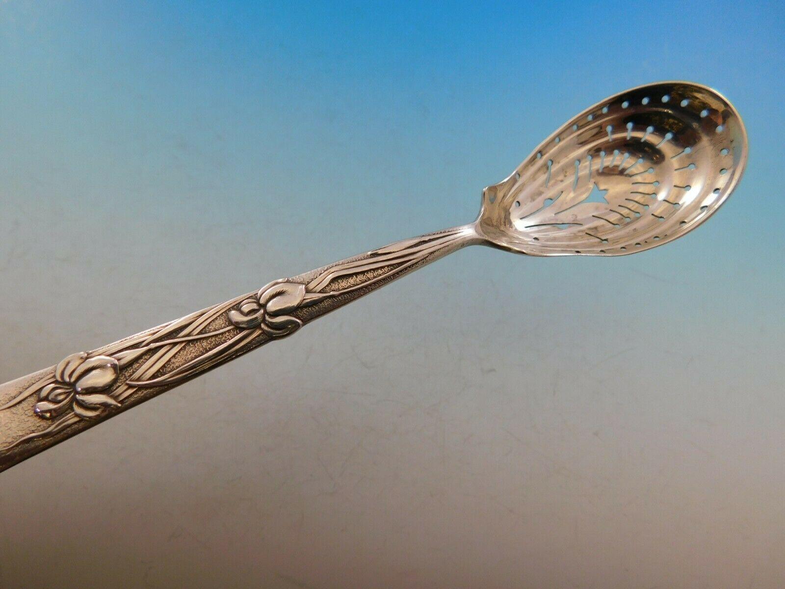 Vine by Tiffany & Co. Sterling Silver Olive Spoon / Fork Combo Iris Rare In Excellent Condition In Big Bend, WI