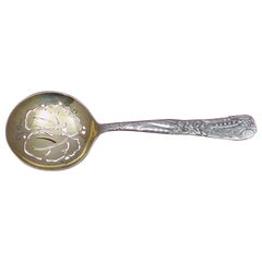 Vine di Tiffany & Co. Cucchiaio in argento sterling con baccelli di piselli lavati in oro