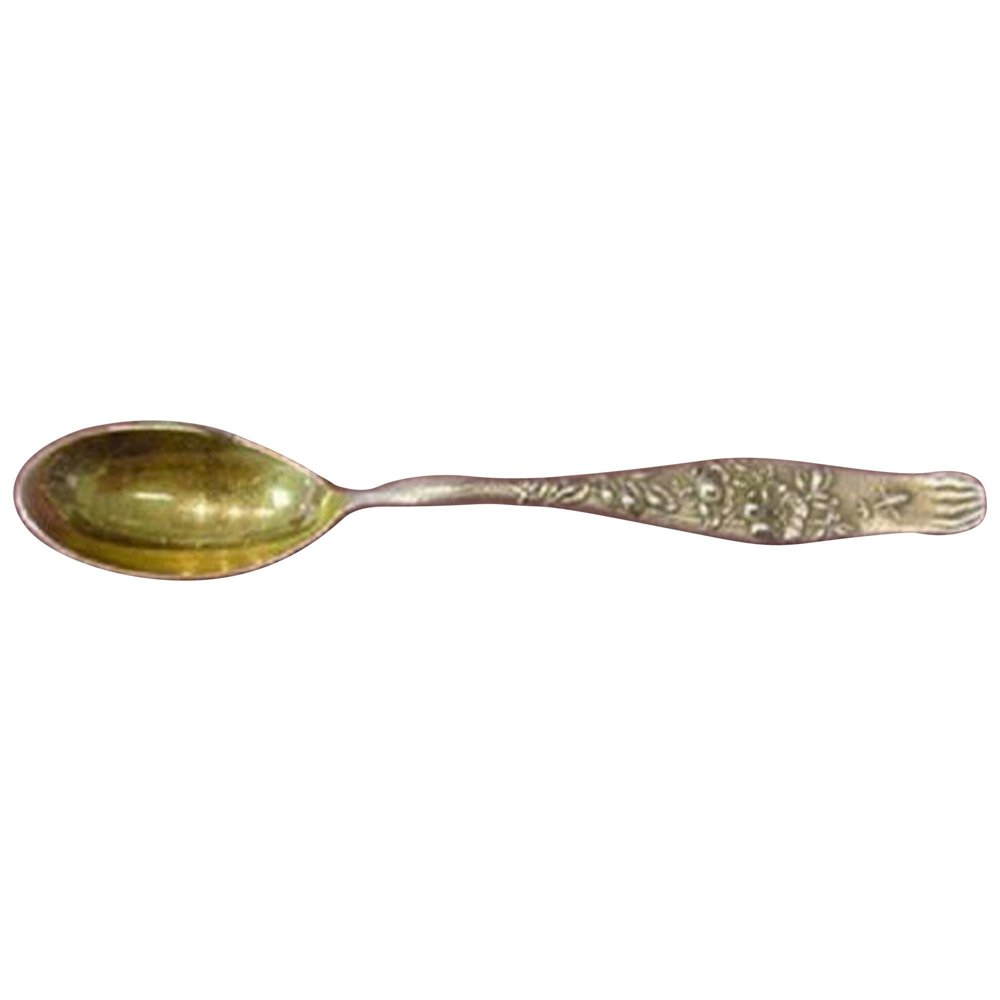 Vine by Tiffany Sterling Silver Demitasse Spoon Vermeil with Wild Rose