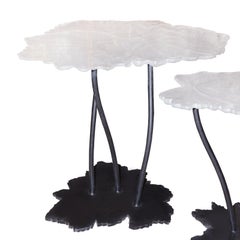 Vine Leaves Set of 2 Table in Crystal