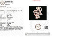 Ring mit „Vine Swirl“-Motiv in Rosa, mit Naturdiamant, aus 18-karätigem Massivgold (zertifiziert)