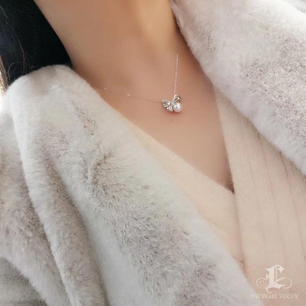 【Vine Symphony】Aurora Ribbon Akoya Pearl Diamond Set – Earrings & Pendant In New Condition For Sale In New York, NY