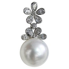 【Vine Symphony】Blossom Drop Aurora Pendentif en perles des mers du Sud et diamants