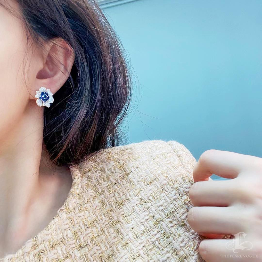 【Vine Symphony】Celestial Blossom Convertible South Sea Pearl Earrings For Sale 4