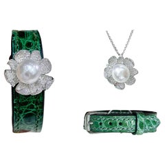 【Vine Symphony】Convertible Luxury Crocodile Aurora South Sea Pearl Gala Jewelry