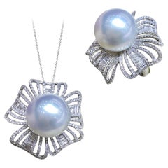【Vine Symphony】Convertible Radiant Fan Aurora South Sea Pearl Ring Pendant
