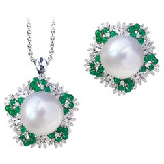【Vine Symphony】Convertible Verdant Crown Aurora South Sea Pearl Ring Pendant