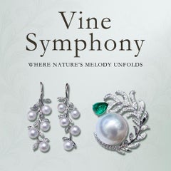 【Vine Symphony】Leaf Whisper Aurora Japanese Mabe Pearl & Diamond Ring