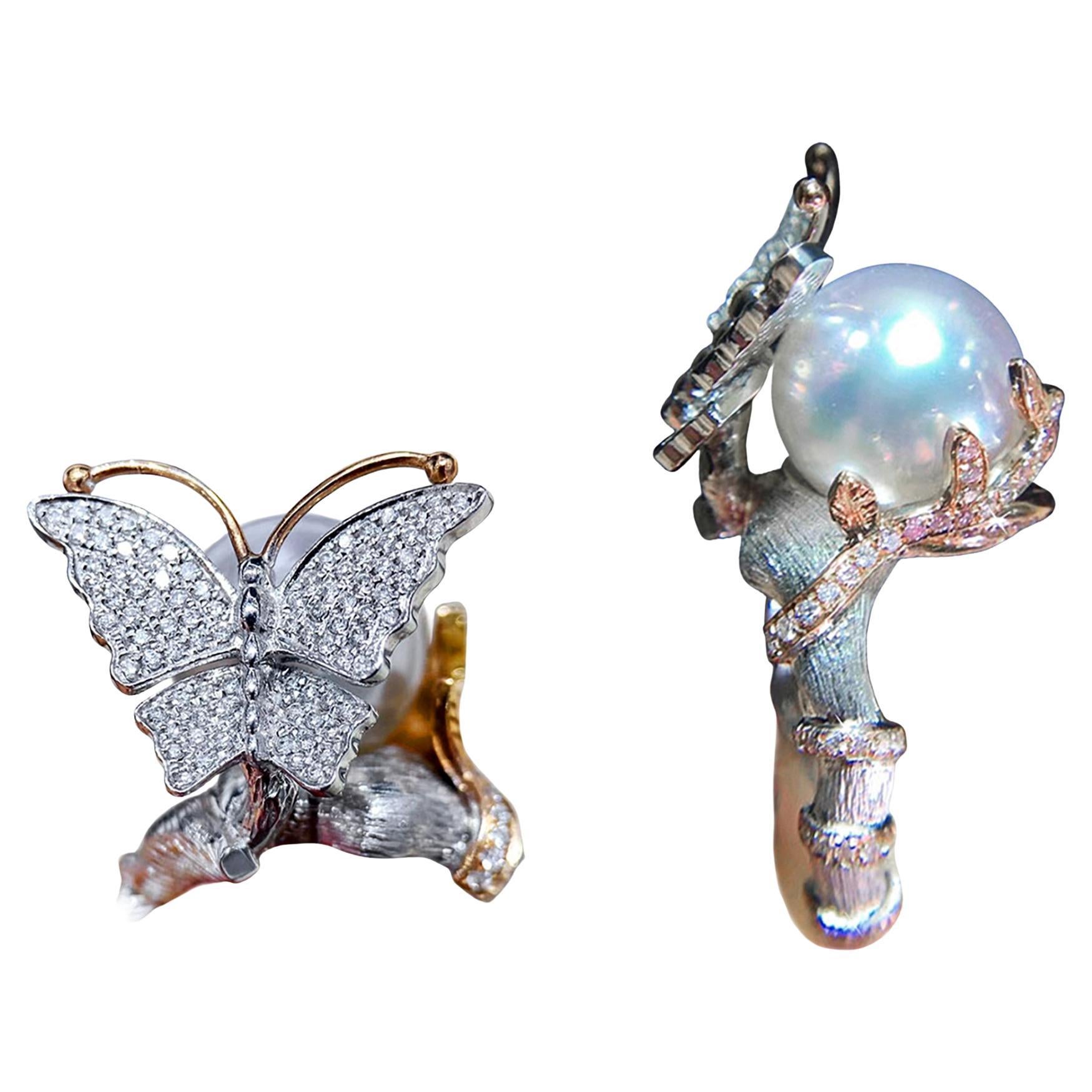 【Vine Symphony】Papillon Embrace South Sea Pearl Ring