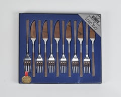 Viners ‘Love Story’ cutlery, Fish Eaters, stainless steel, 6 pairs, 12 pc, 1970s