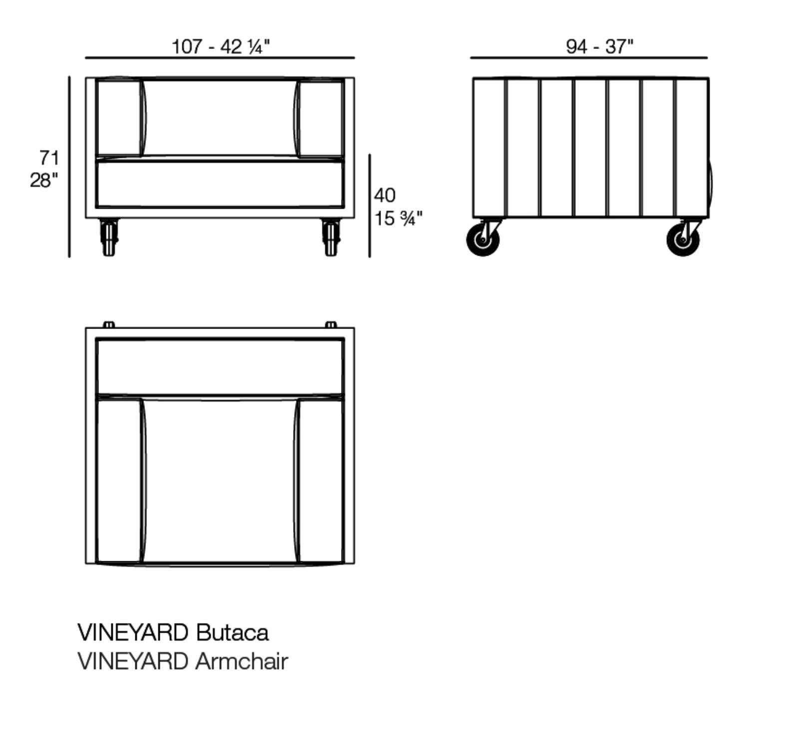 Fauteuil Vineyard par Ramón Esteve - Vondom - Teck naturel en vente 2