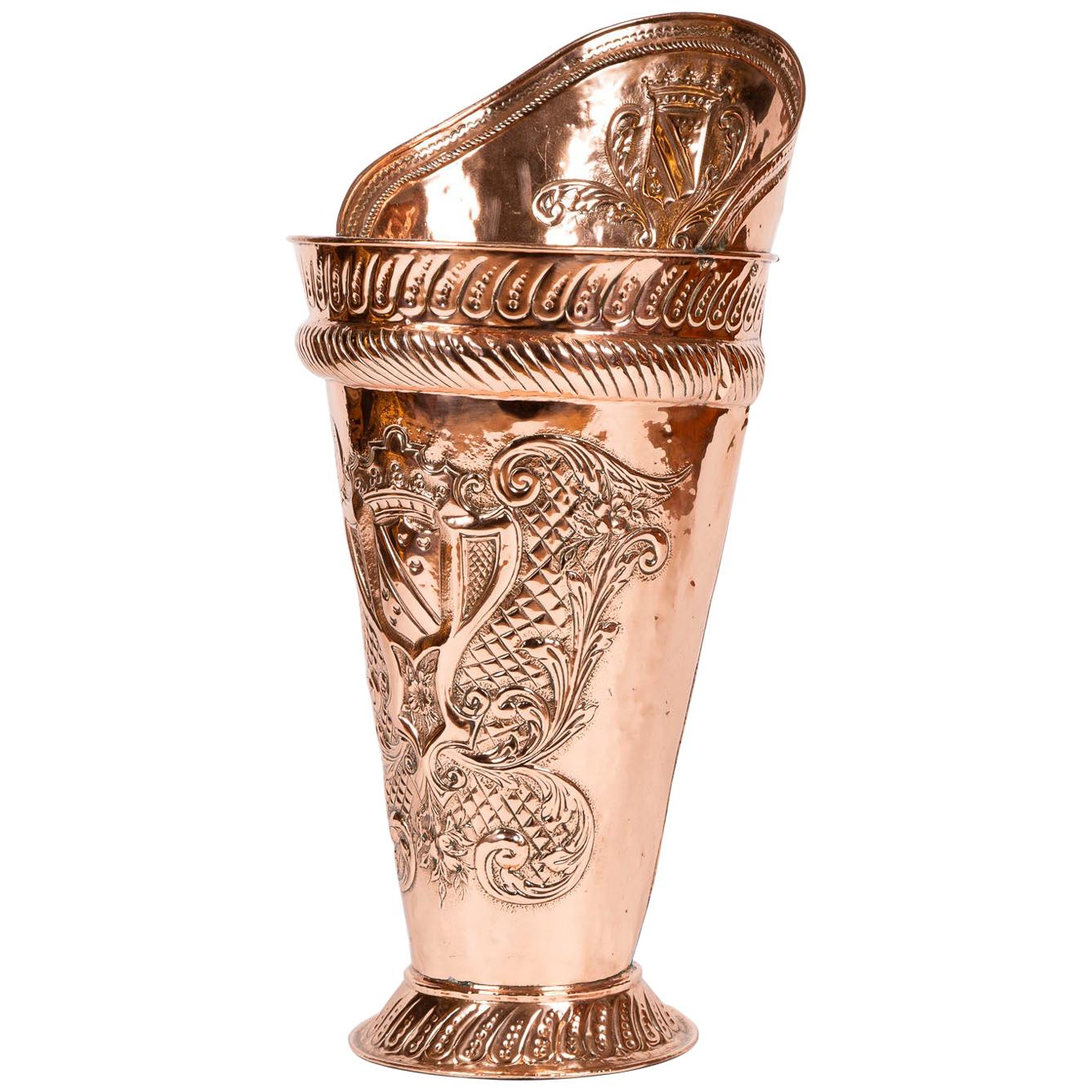 Copper Stick and Umbrella Stand For Sale at 1stdibs