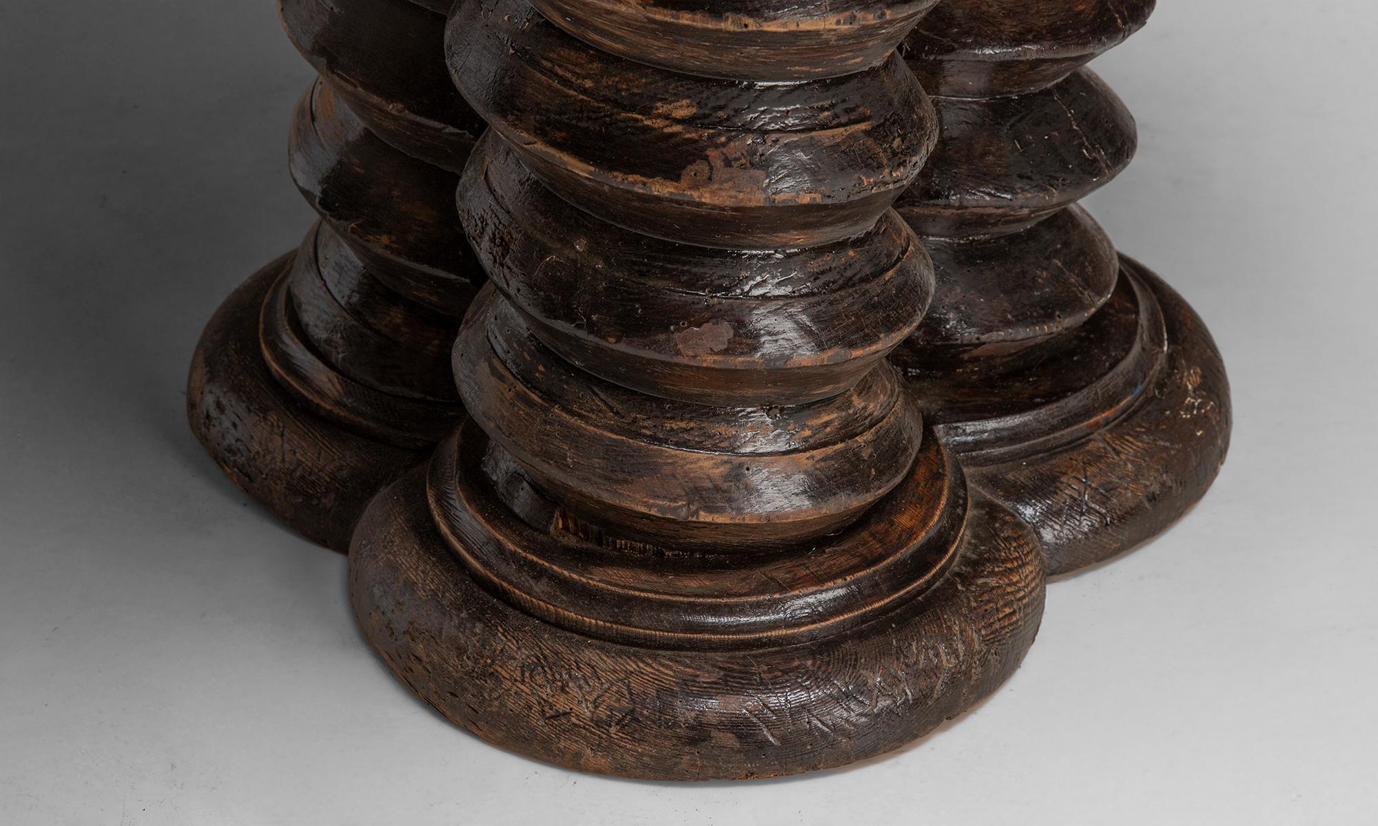 Oak Vineyard Table, France circa 1900 For Sale