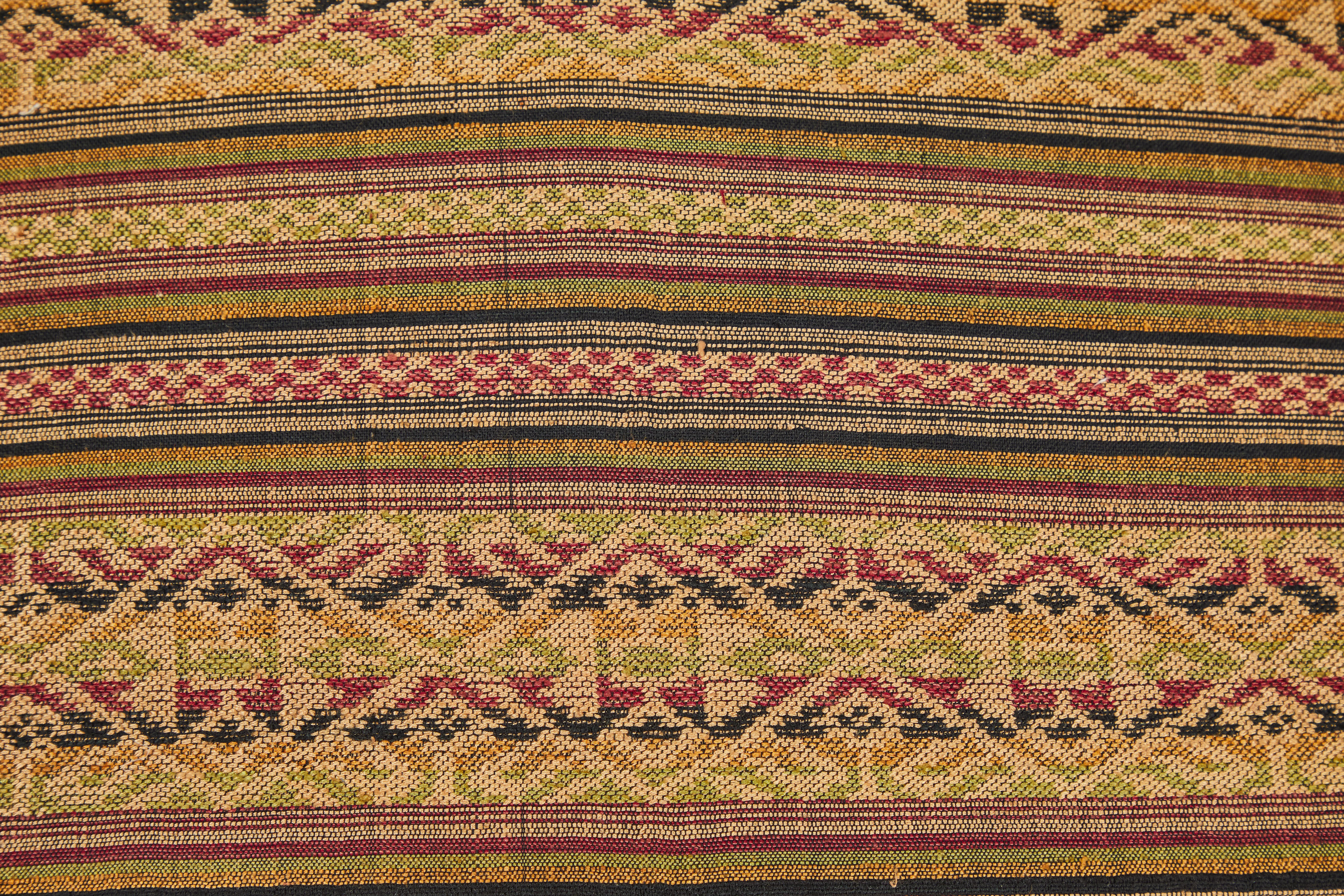 Laotian Vintage Laos Brocade Weave Pillow For Sale