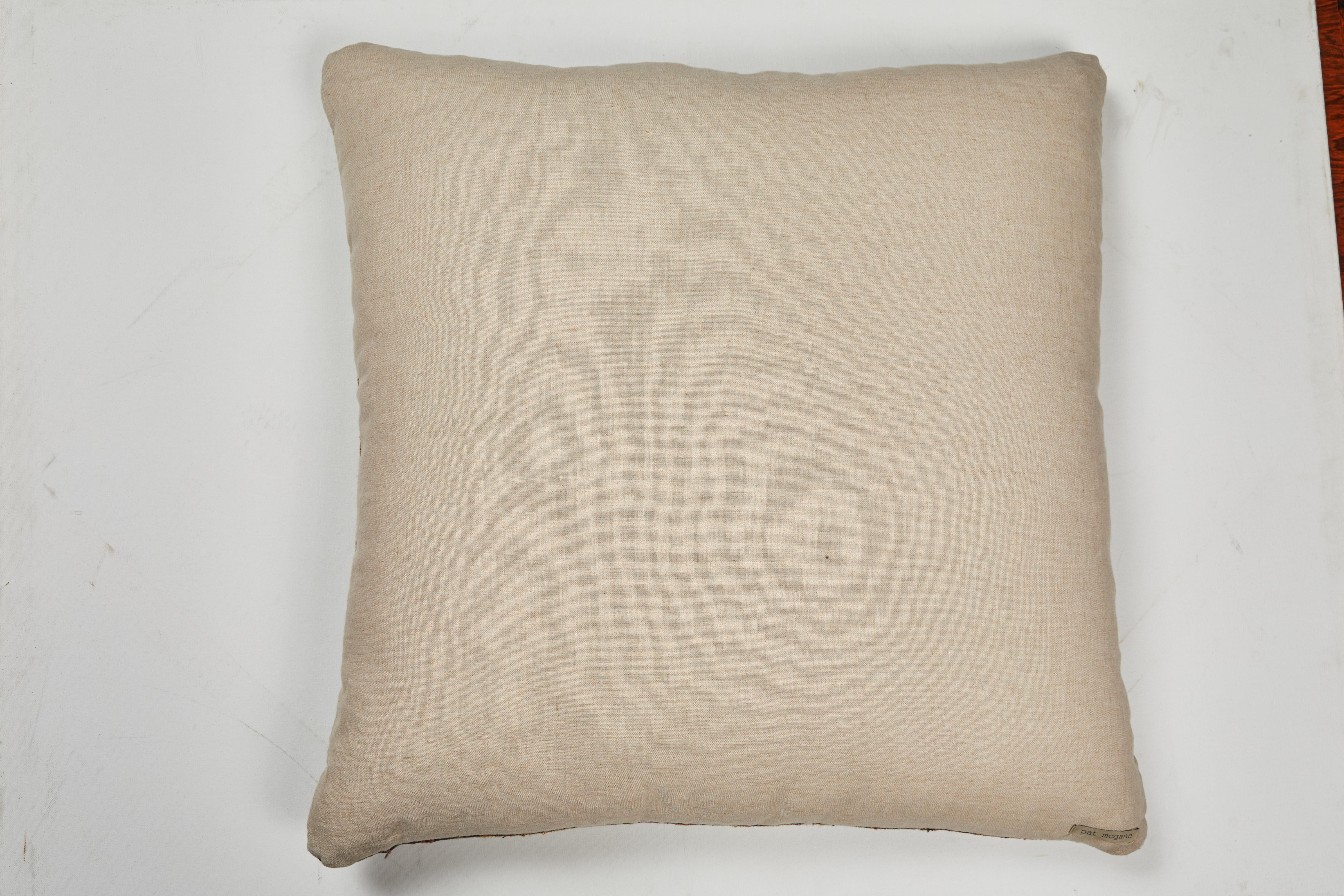 Vintage Laos Brocade Weave Pillow In Good Condition For Sale In Los Angeles, CA