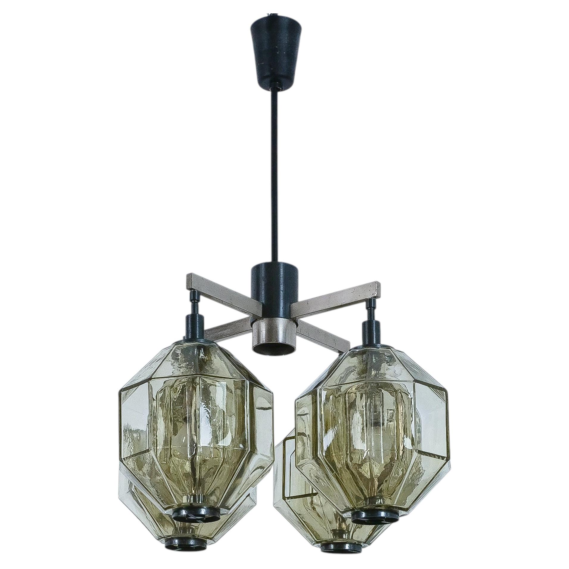 Vinicio Vianello Chandelier for Vistosi, Venetian Glass, Italy, 1957 For Sale