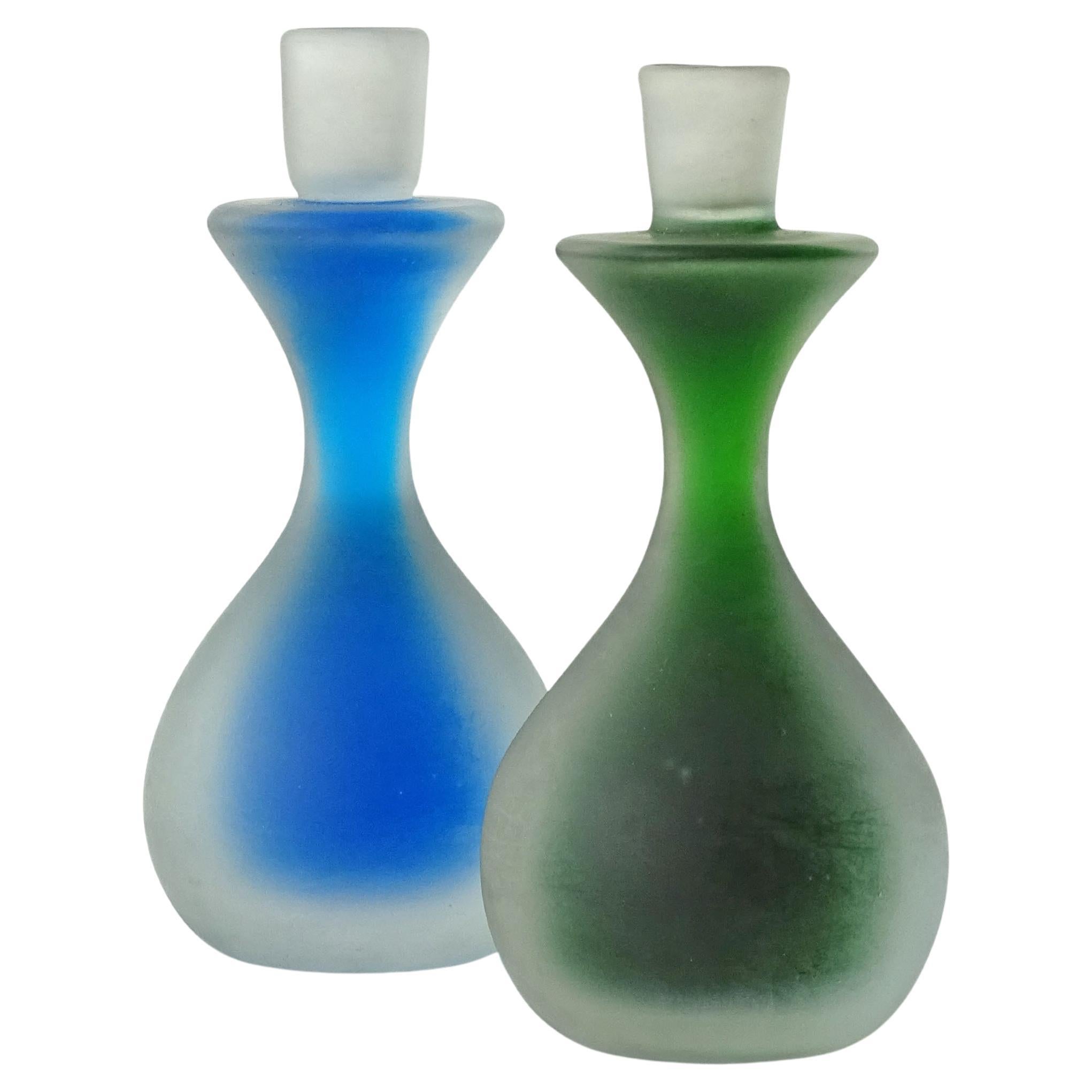 Vinicio Vianello Rare pair of Murano Glass Candle Holders for HOME, Italy 1950s