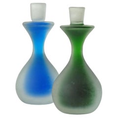 Vinicio Vianello Rare pair of Murano Glass Candle Holders for HOME, Italy 1950s