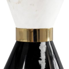 Vinicius Side Table in White/Portoro Marble