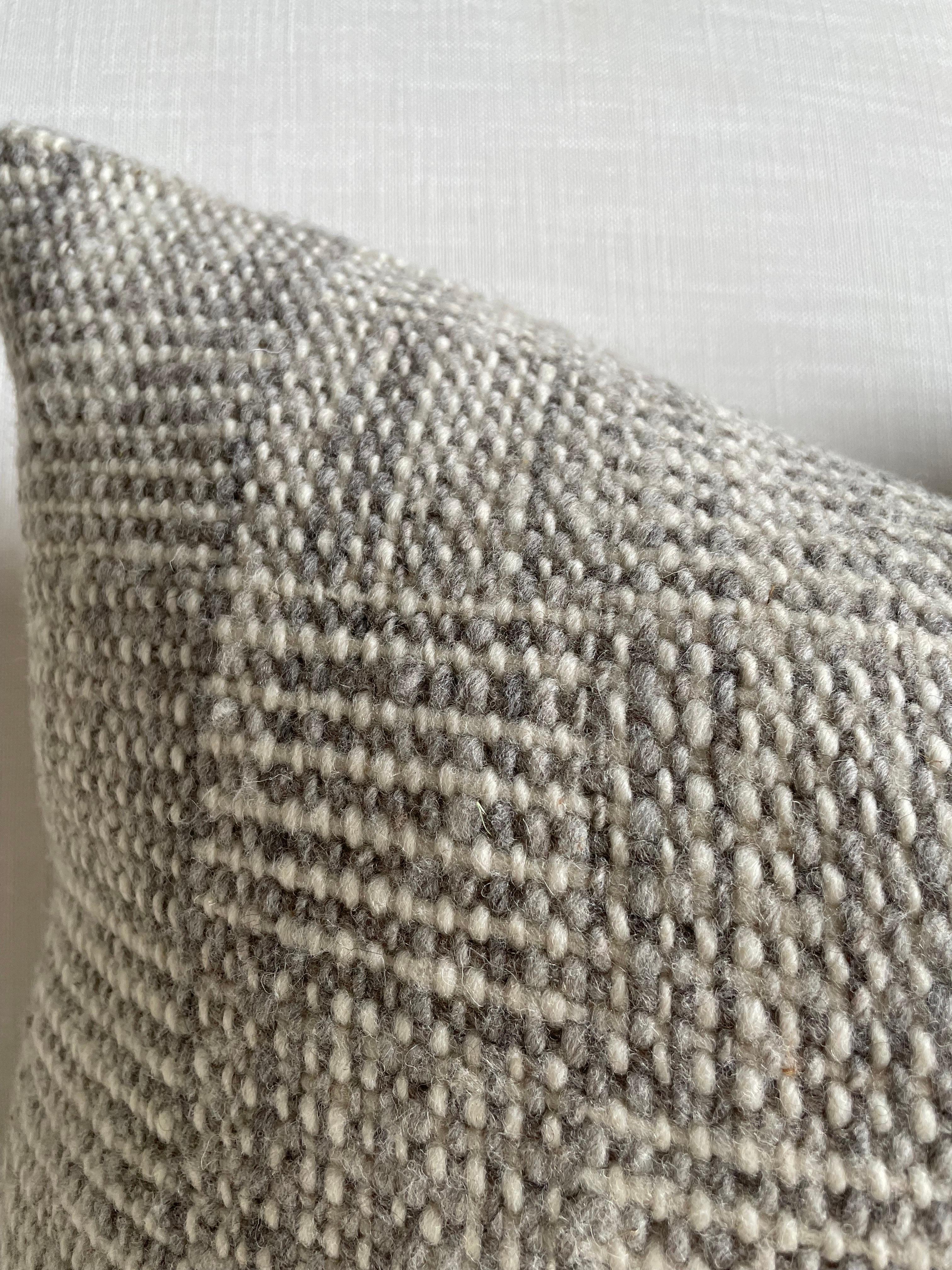 Vinn Organic Wool Lumbar Pillow with Down Insert For Sale 3