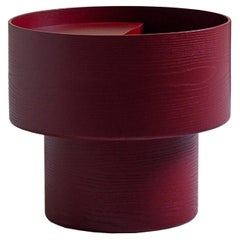 Vinnie Burgundy Side Table by Alessandro Stabile