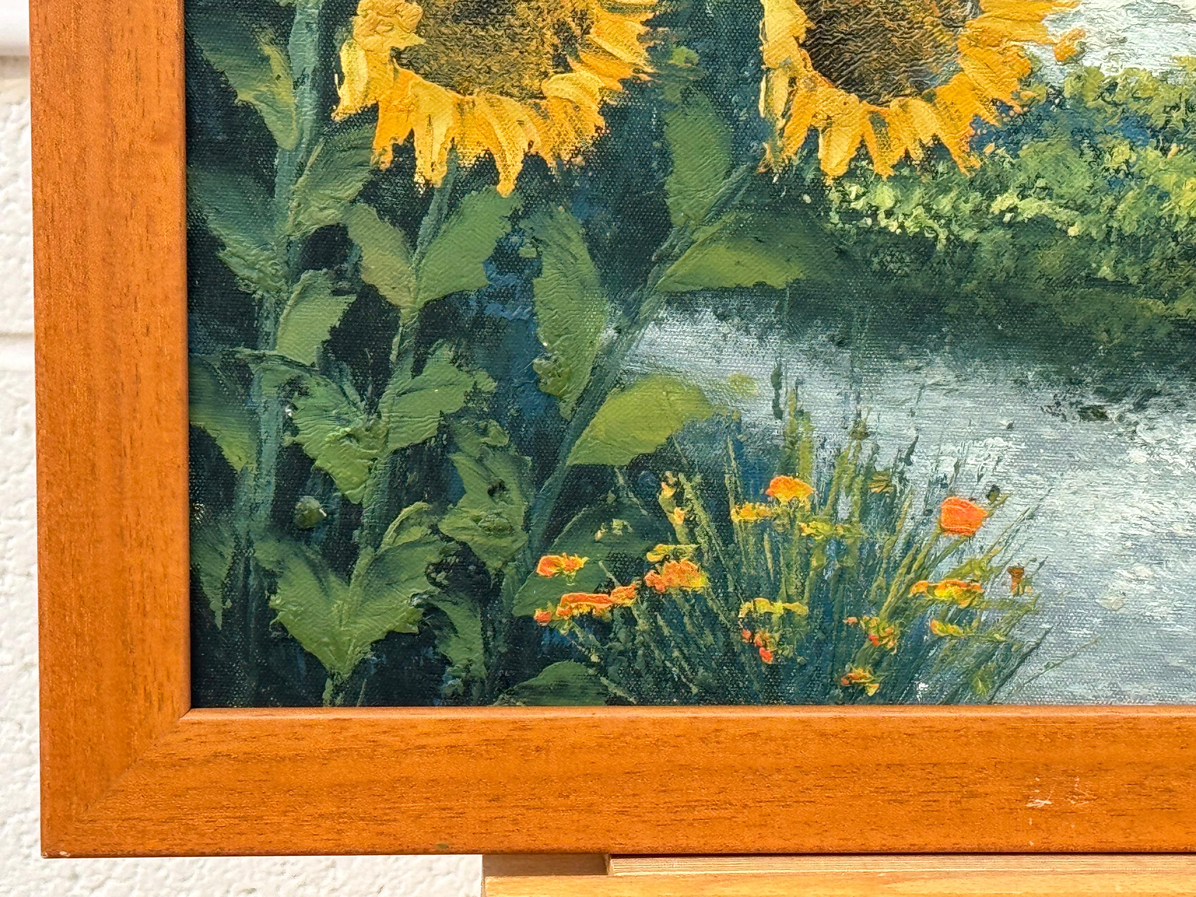 Sunflowers in a Mediterranean Landscape For Sale 7