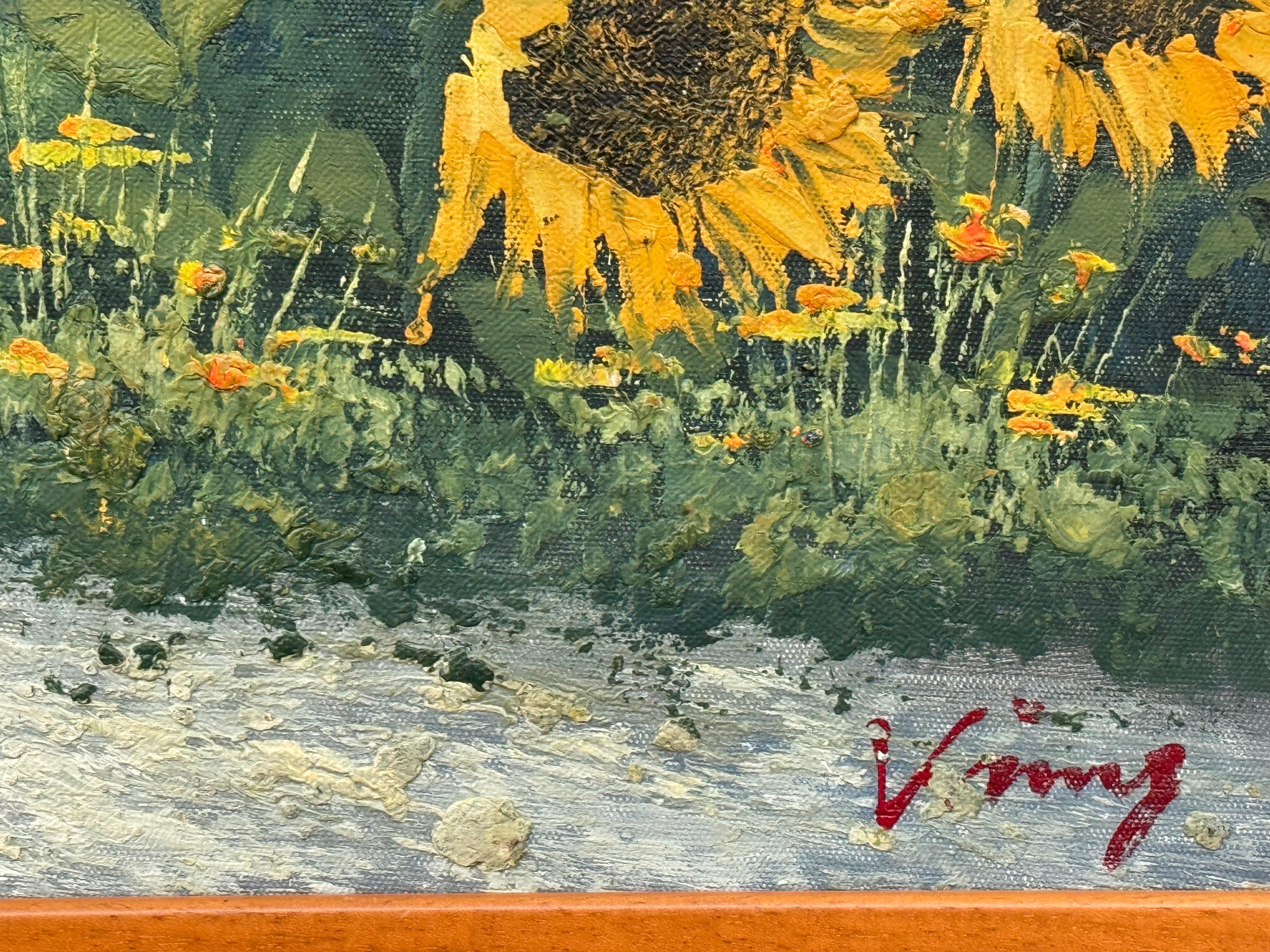 Sunflowers in a Mediterranean Landscape For Sale 2