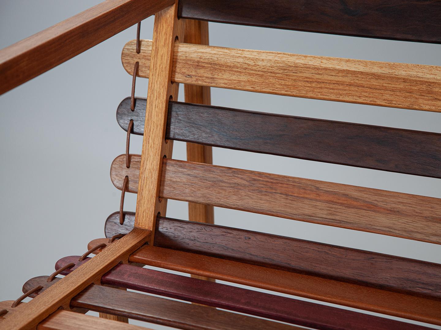 XXIe siècle et contemporain Fauteuil Variously fabriqué à partir de divers Woods brésiliens. en vente