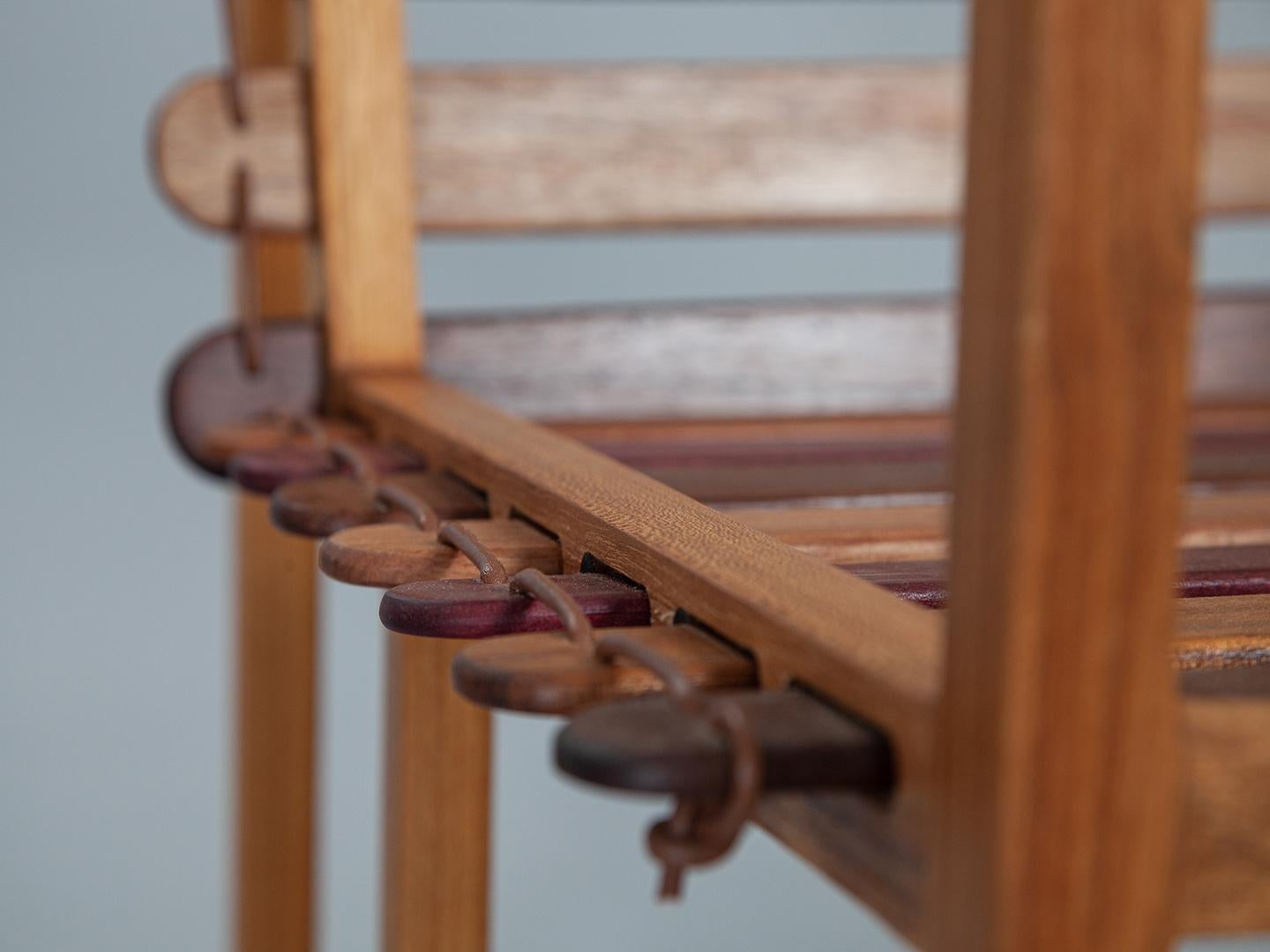 Fauteuil Variously fabriqué à partir de divers Woods brésiliens. en vente 1