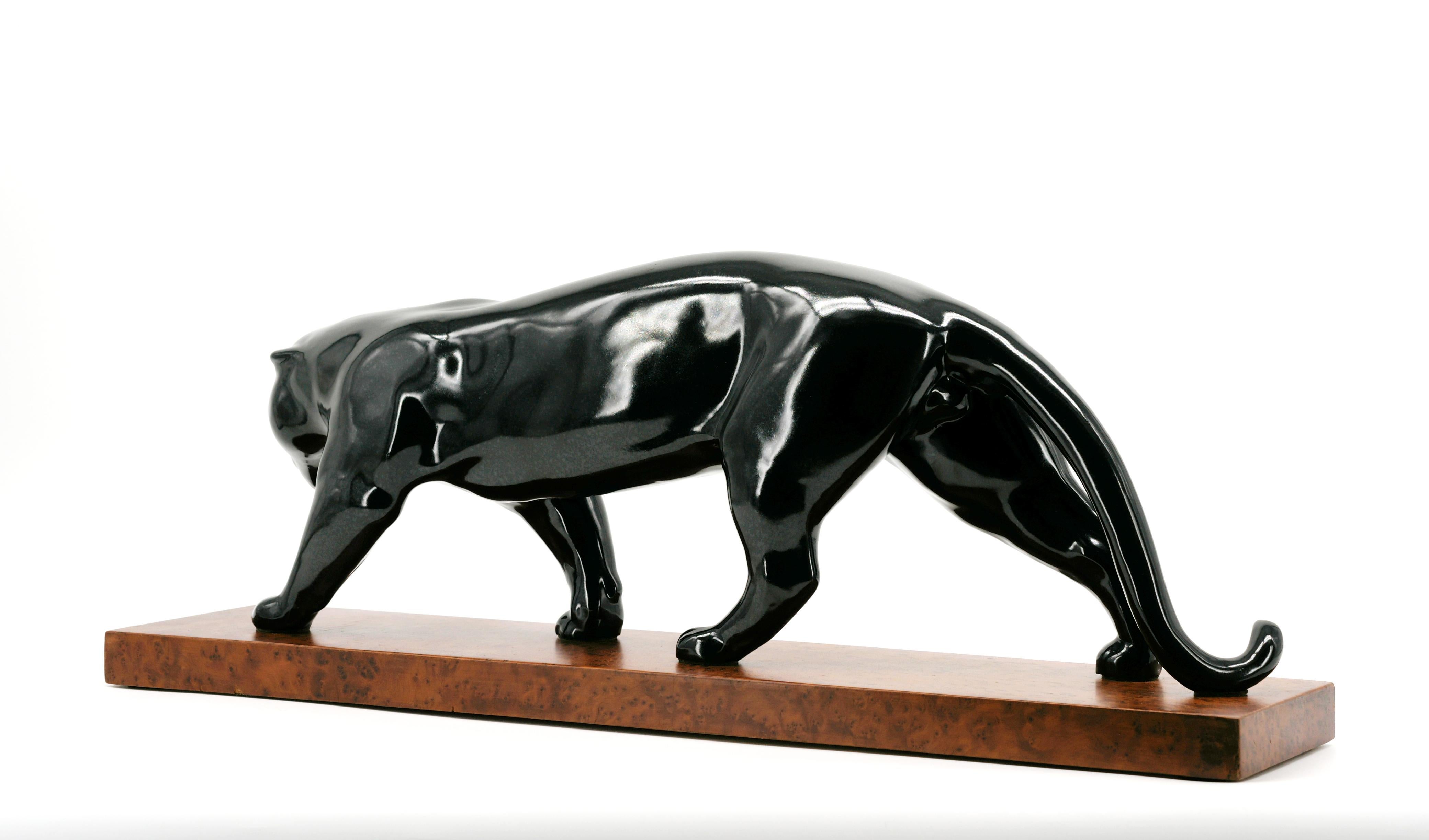 VINSARE - SEVRES Schwarzer Panther, 1920 im Zustand „Hervorragend“ im Angebot in Saint-Amans-des-Cots, FR