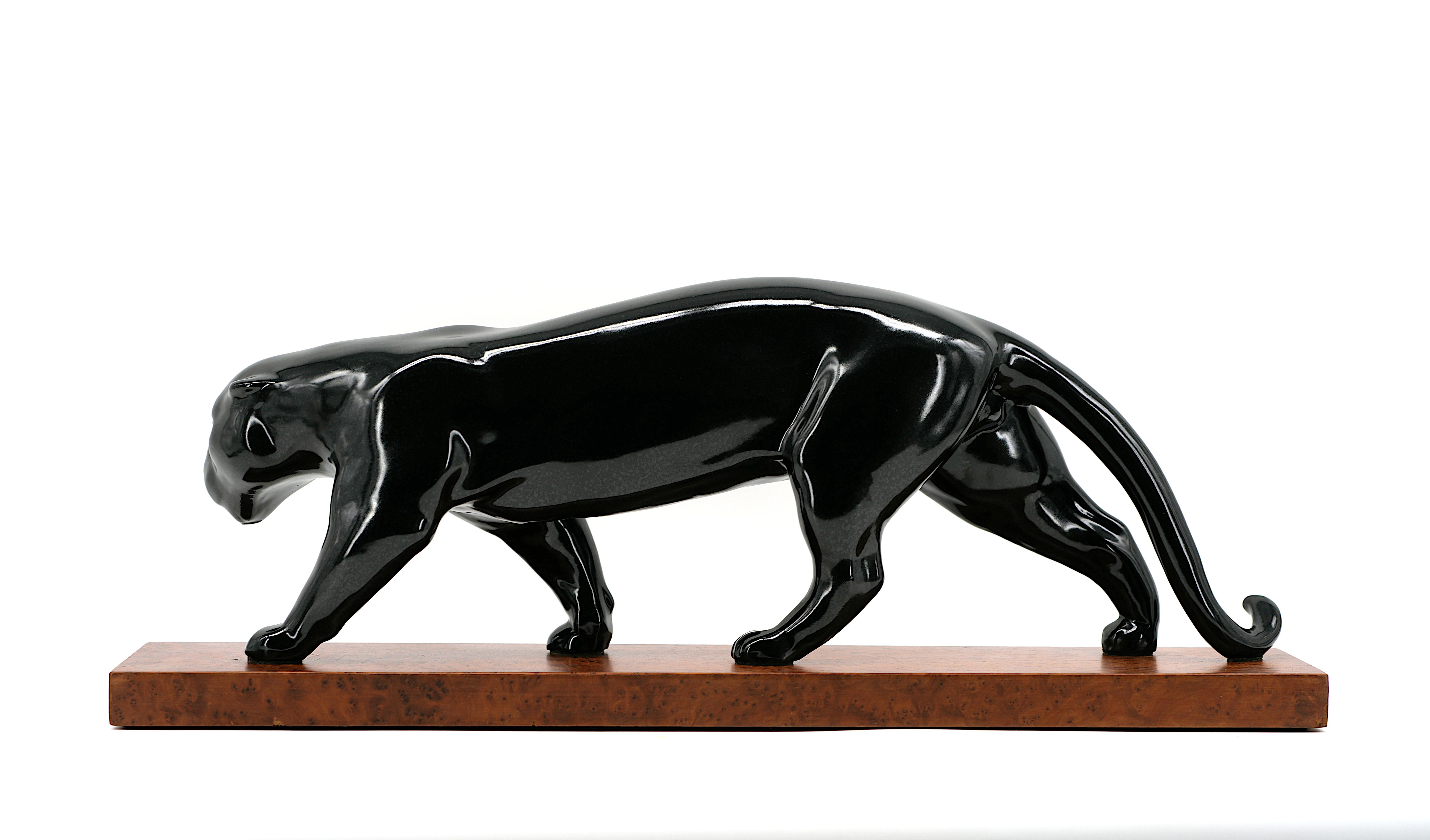 VINSARE - SEVRES Schwarzer Panther, 1920 (Frühes 20. Jahrhundert) im Angebot