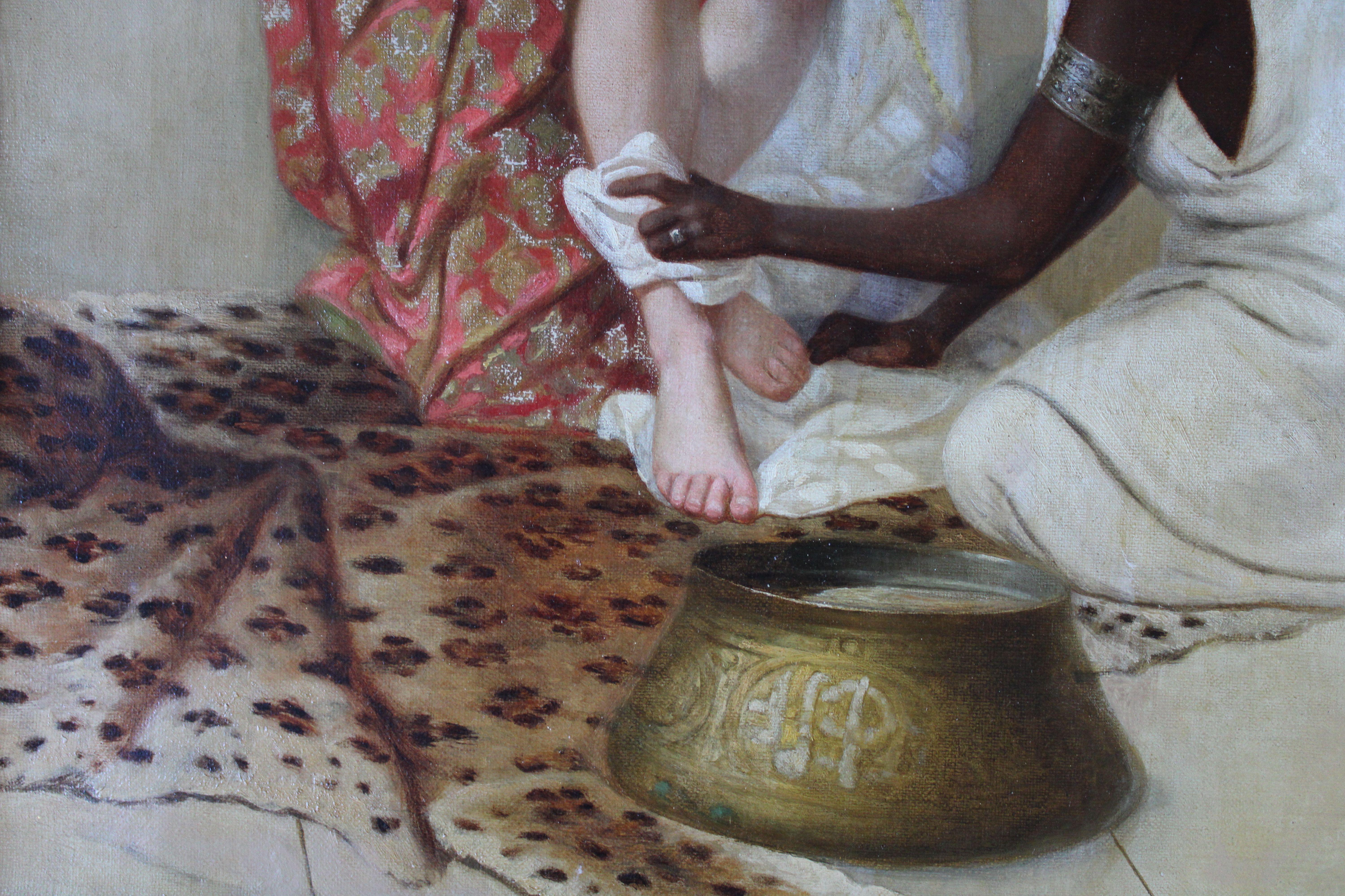 The Bath. Late 19th Century. Oil on canvas, 61x46 сm For Sale 10
