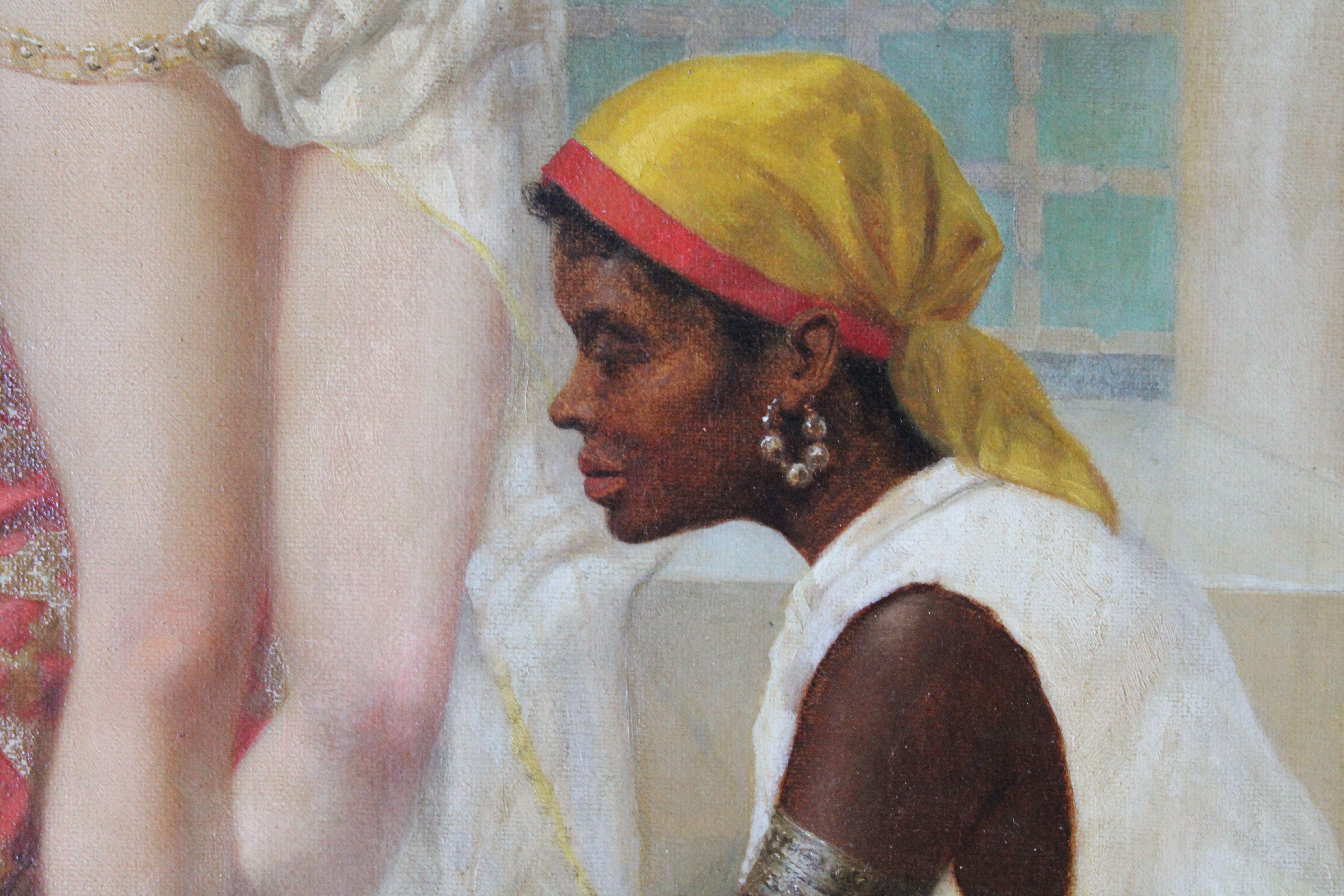 The Bath. Late 19th Century. Oil on canvas, 61x46 сm For Sale 11