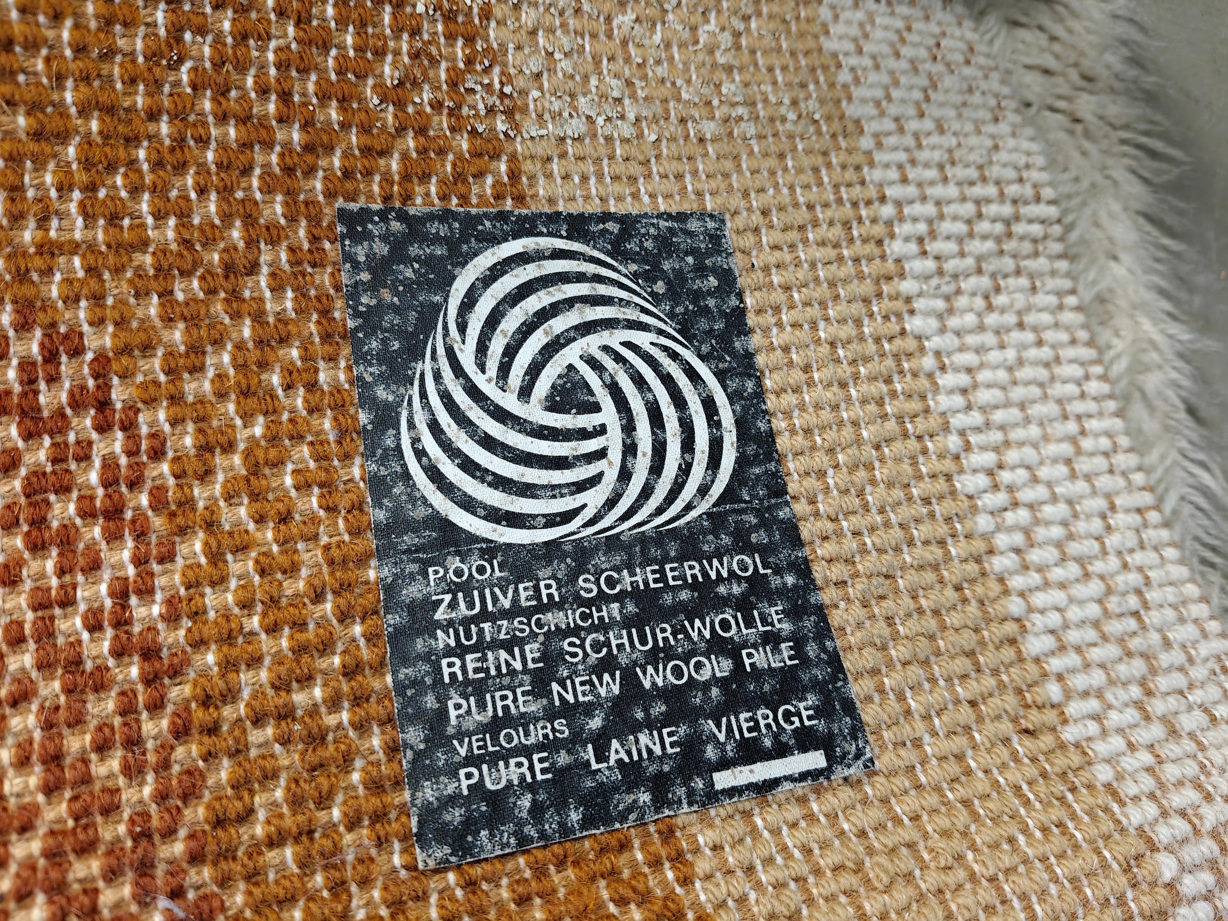 Mid-Century moderno Tappeto modernista Vintae, anni '70 - Belgio in vendita