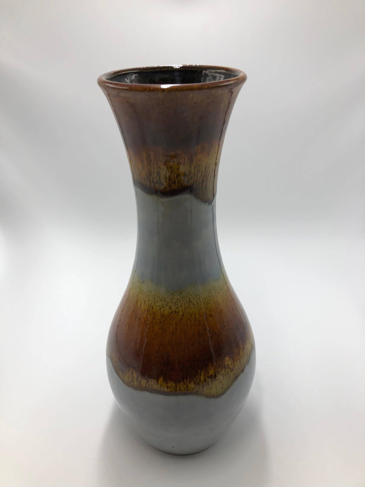 Vintage Ü-Keramik, Übelacker Vase, West Germany Ceramics, Pale Blue Vase  For Sale at 1stDibs