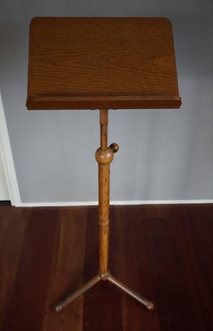 Vintage and Rare 1970s Adjustable Wooden Tripod Book or Music Stand