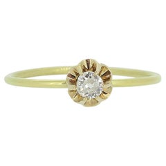 Stapelbarer Blumenring mit 0,12 Karat Diamant