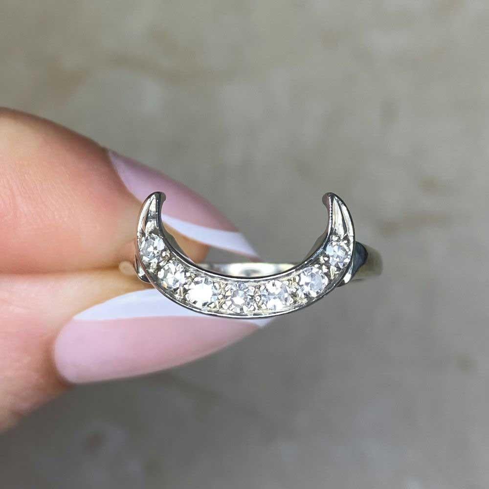 Vintage 0.18ct Single Cut Diamond Engagement Ring, 14k White Gold, Circa 1975 4
