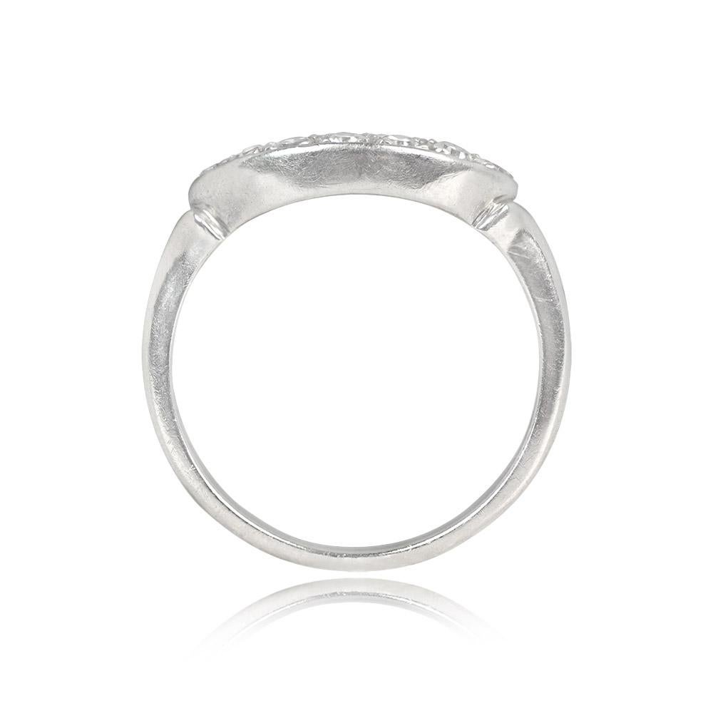 Art Deco Vintage 0.18ct Single Cut Diamond Engagement Ring, 14k White Gold, Circa 1975