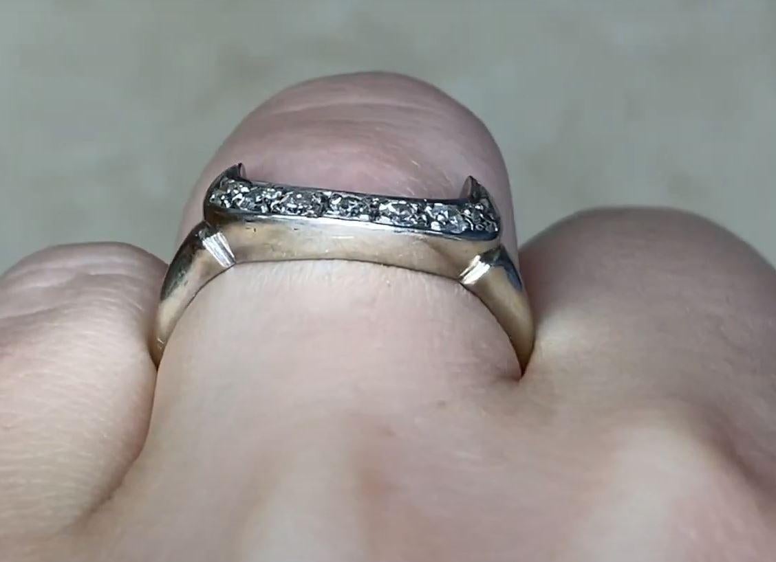 Vintage 0.18ct Single Cut Diamond Engagement Ring, 14k White Gold, Circa 1975 2