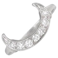 Vintage 0.18ct Single Cut Diamond Engagement Ring, 14k White Gold, Circa 1975