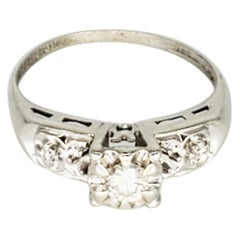 Vintage 0.20 Carat Diamond Engagement Ring 14 Karat