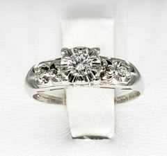 Vintage 0.20 Carat Diamond Engagement Ring 14 Karat