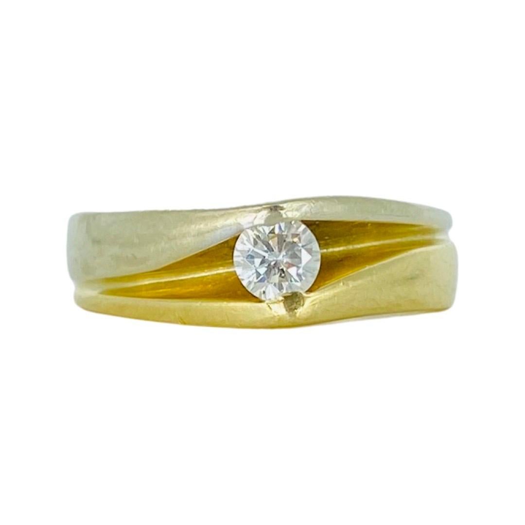 Vintage 0.20 Carat Diamond Engagement Ring 14k Two-Tone Gold