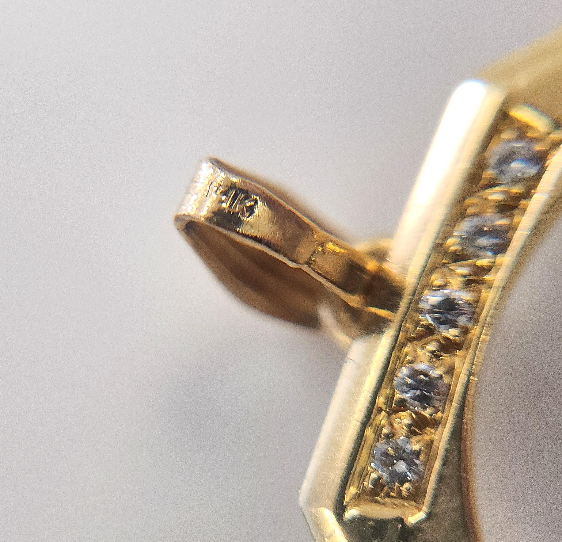 Vintage 0,20 Karat Diamant Münze Lünette Rahmen 14K Gelbgold Damen im Angebot
