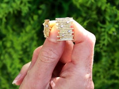 Vintage 0.24 Carat Diamond and 18k Yellow Gold Cufflinks Circa 1970