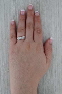 Vintage 0.25ctw Diamond Ring 14k White Gold Size 6 Anniversary Wedding Band